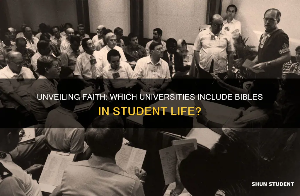 which universities gives bibles to their students