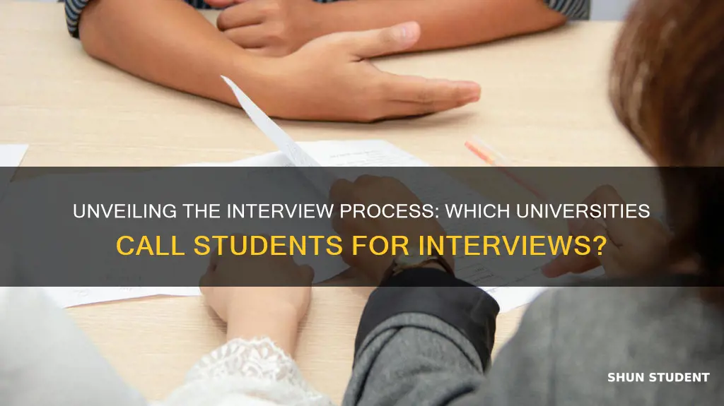 which universities interview students