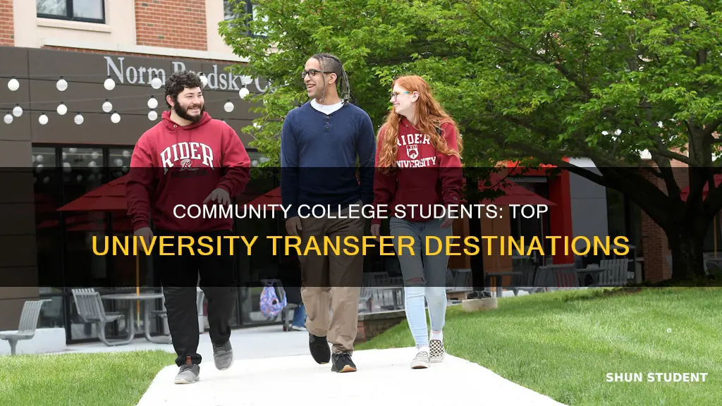 which universities take the most community college students