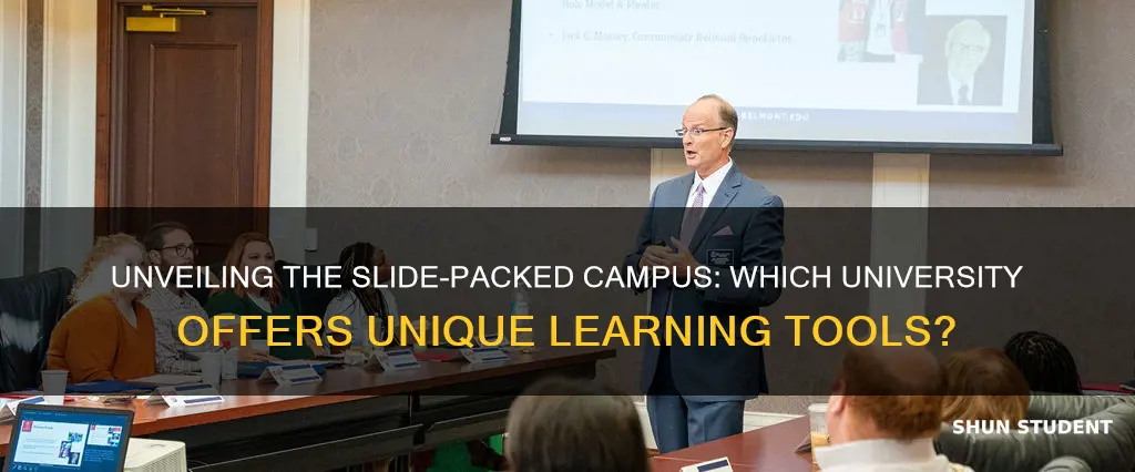 which university features slides for students