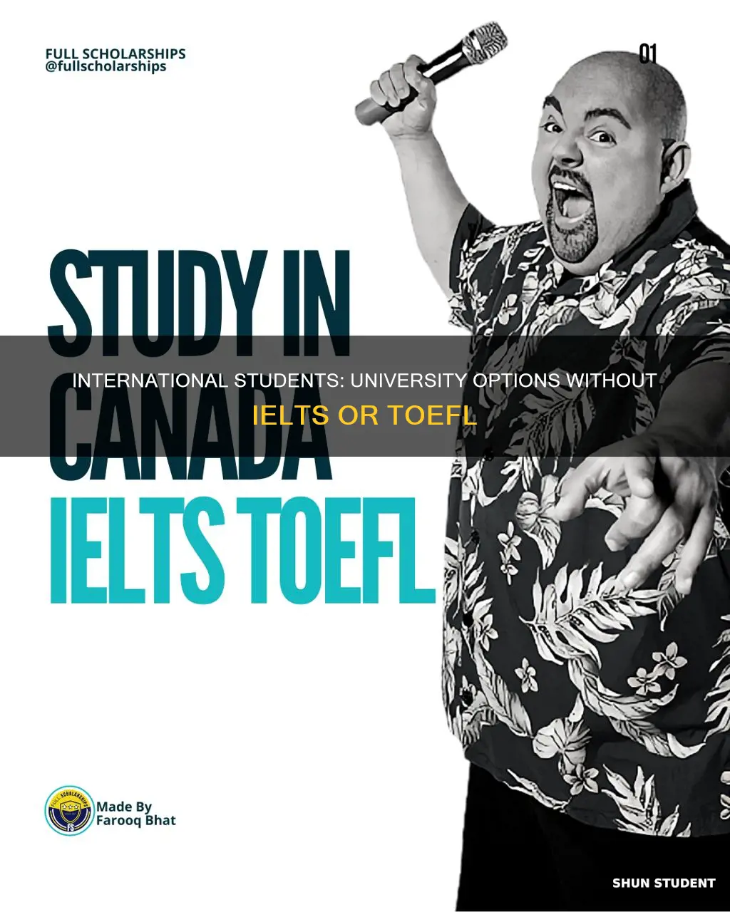which university take students withour ielts and toefl international student