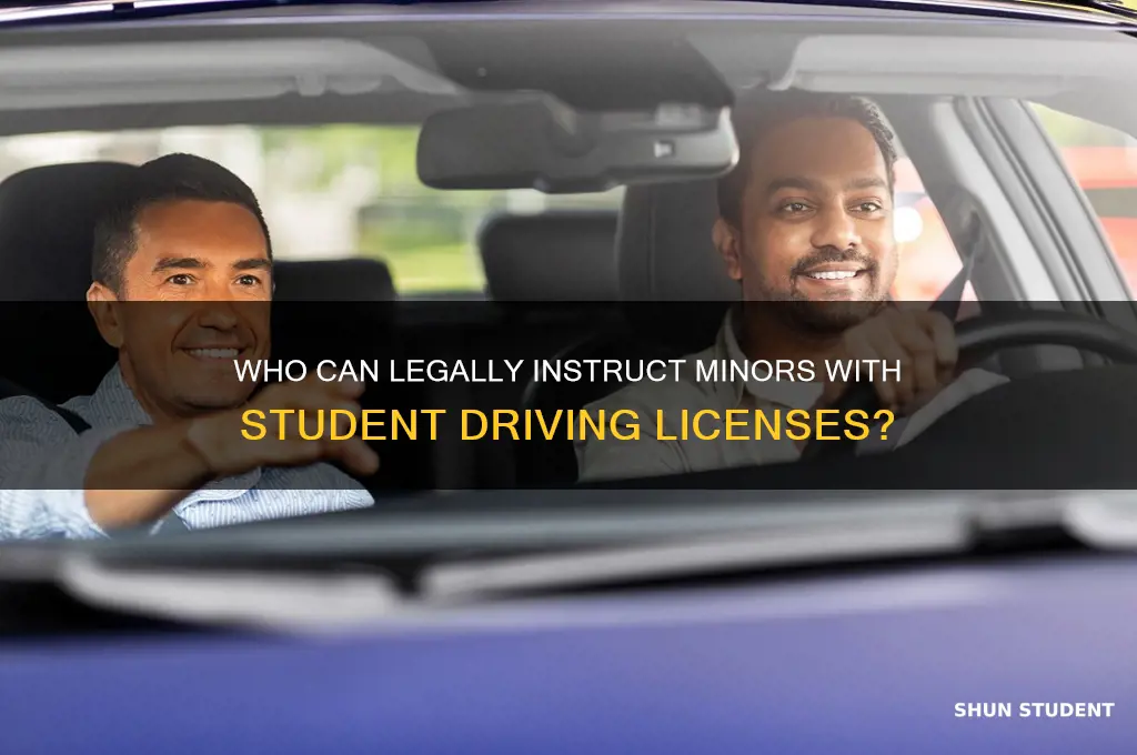who can formally teach a minor having a student license