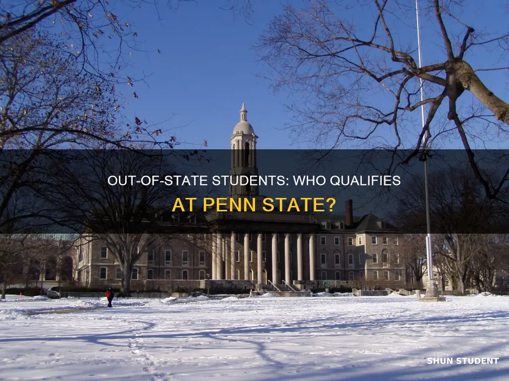 who is a out of state student in pennstate university