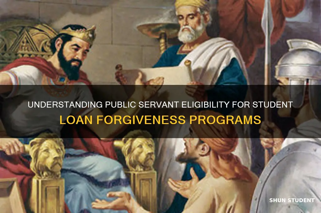 who is considered a public servant for student loan forgiveness