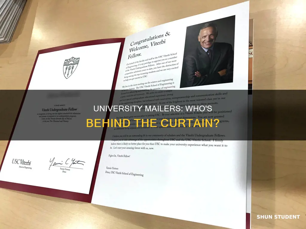 who sends out university mail for prospective students