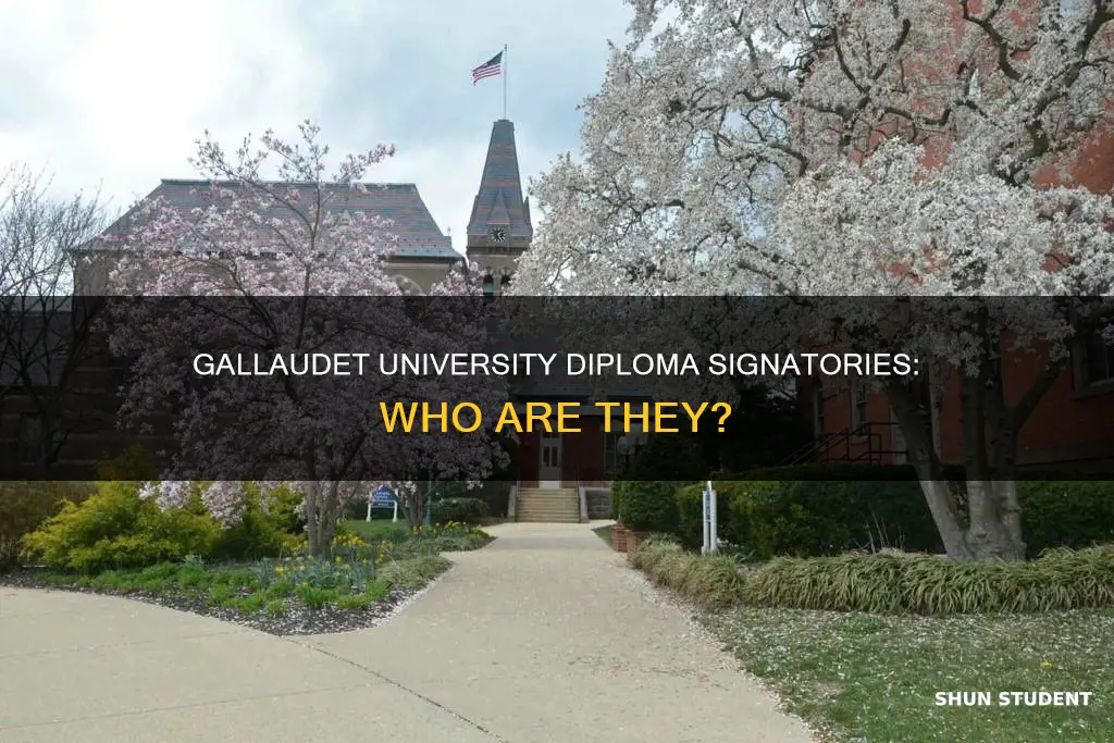 who signs the diploma when students graduate from gallaudet university