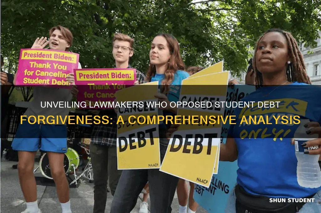 who voted against student debt forgiveness