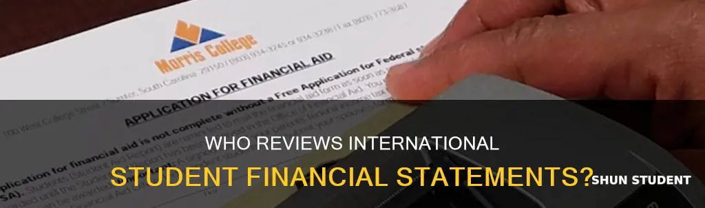 who will check financial statement for international student