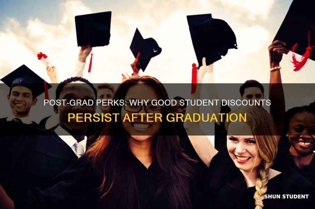 why am i getting good student discount after graduation