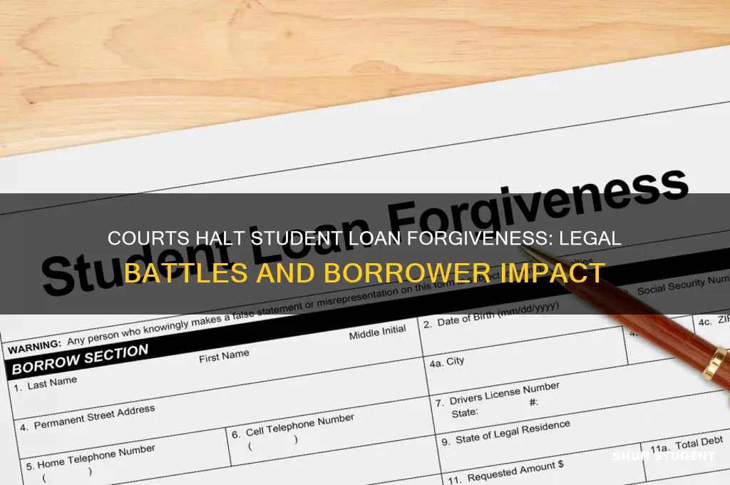 why are courts blocking student loan forgiveness