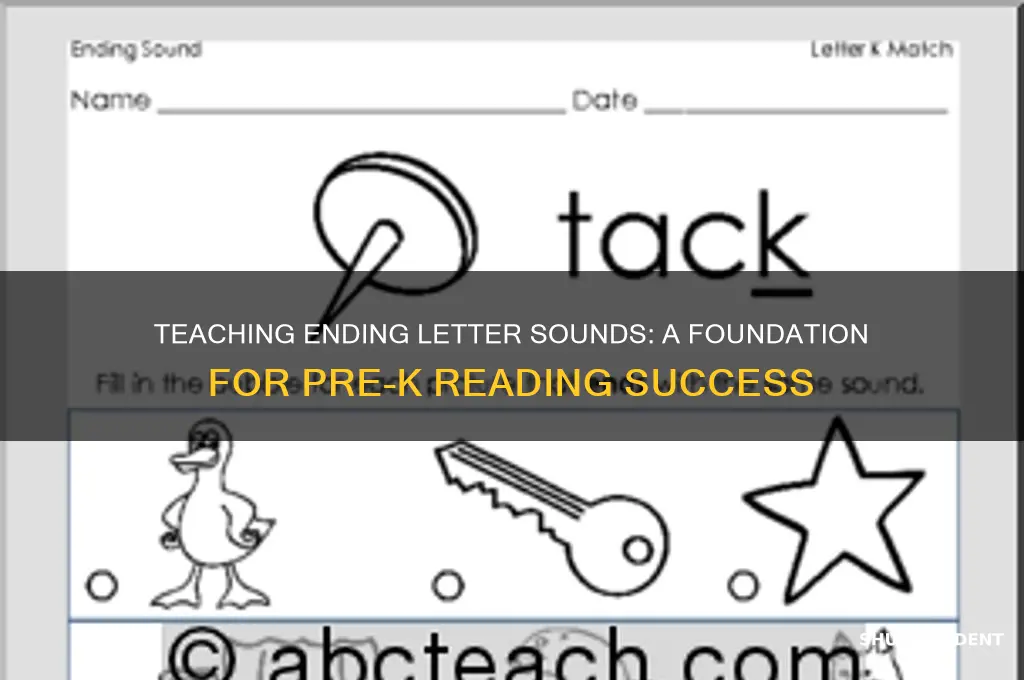 why are ending letter sounds important to teach prek students