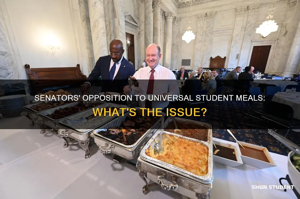 why are senators gainst universal student meals