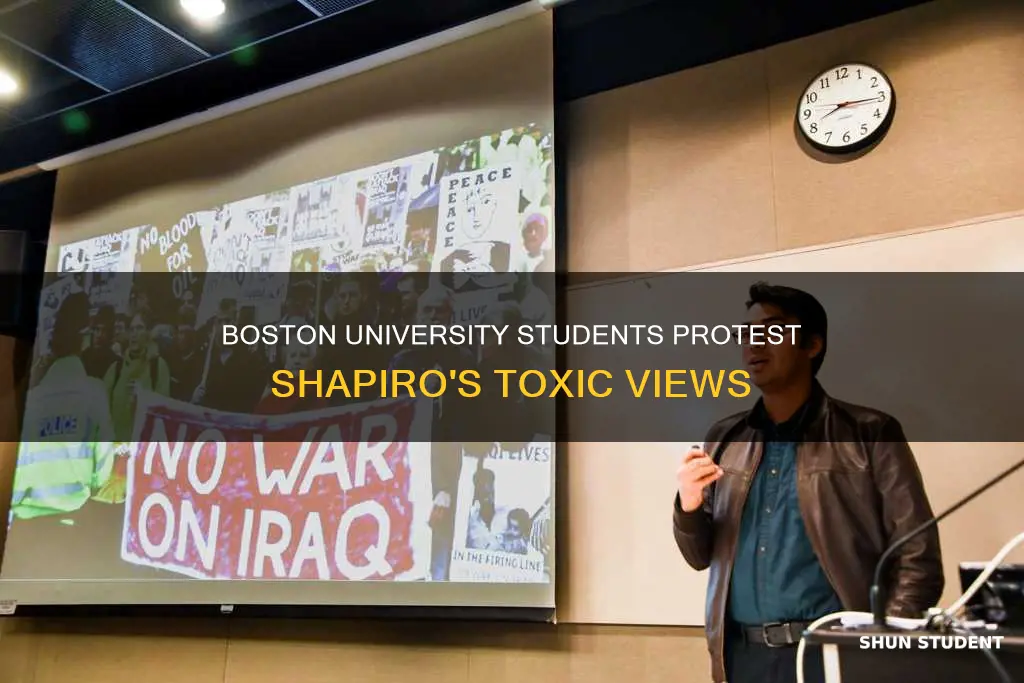 why are students at boston university protesting ben shapiro
