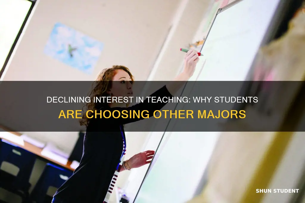 why are students moving away from teaching as a major