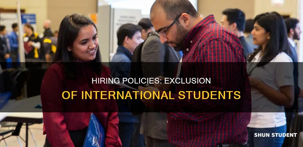why companes not accepting international students