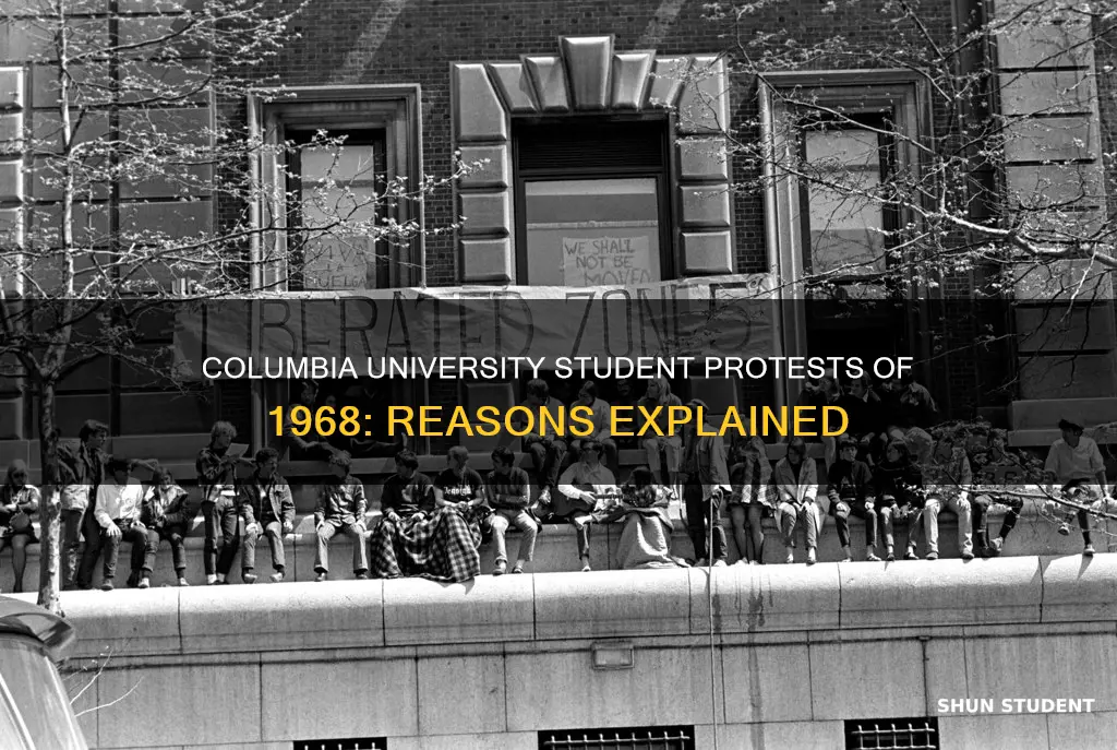 why did columbia university students protest in 1968