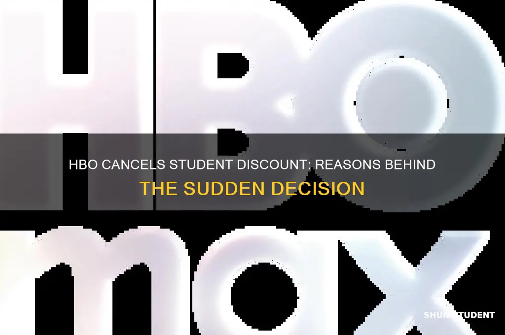 why did hbo cancel student discount