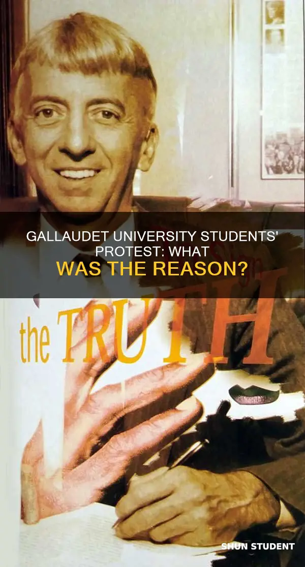 why did the students at gallaudet university protest