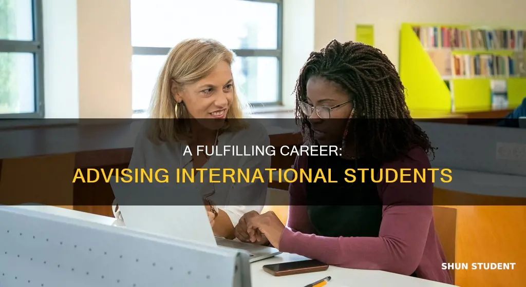 why do i want to be a international student advisor