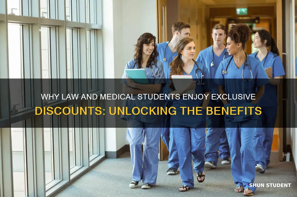 why do law and medical students get discounts