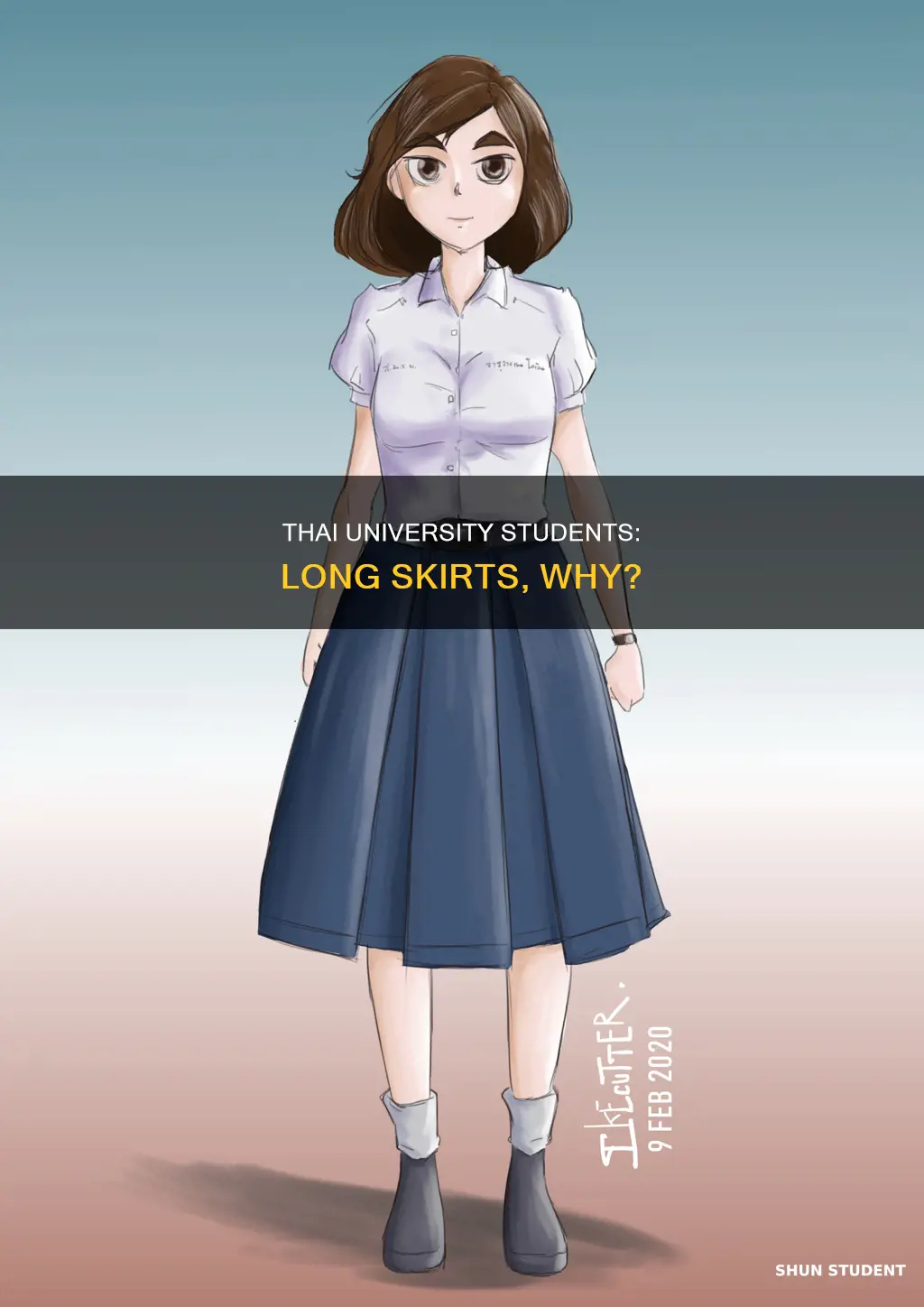 why do some thai university students war long skirts