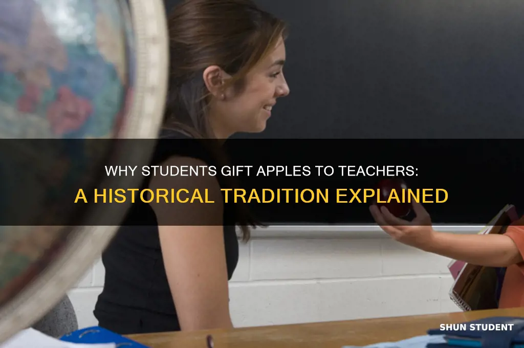 why do students bring apples to teacher