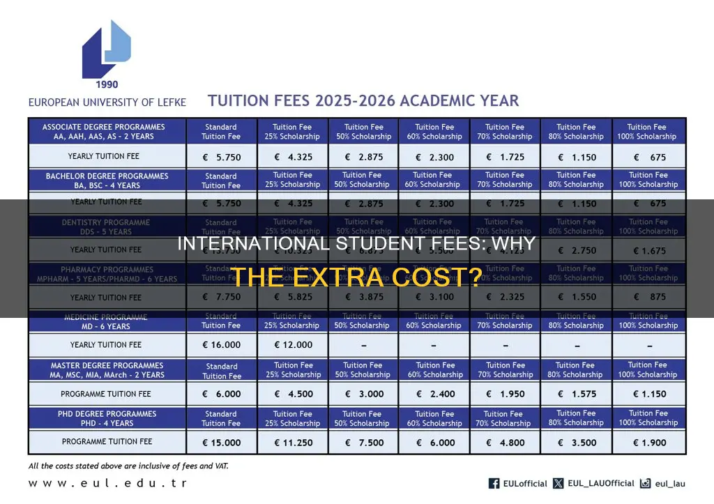 why do universities charge more for international students