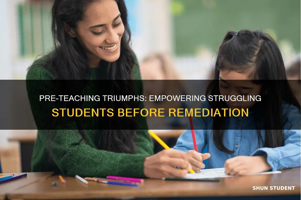 why i prefer pre teaching to remediation for struggling students