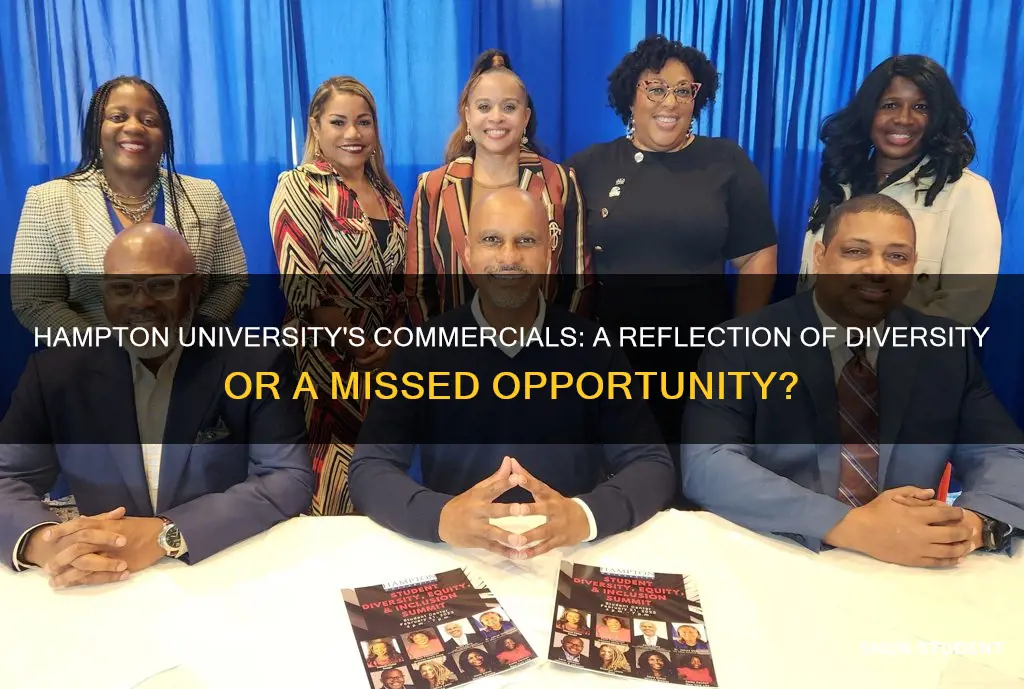 why is hampton university showing commercials with all white students