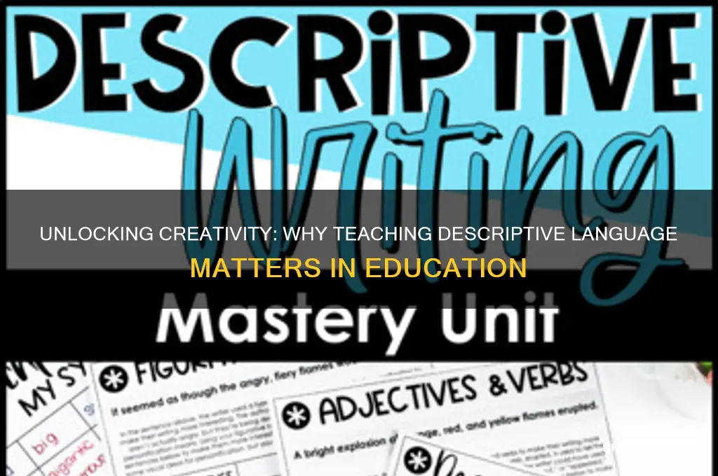 why is it important to teach students descriptive language