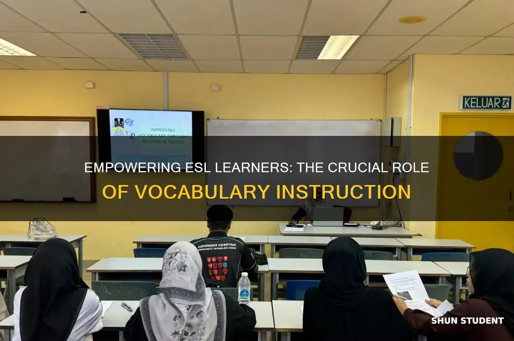 why is it important to teach vocabulary esl students