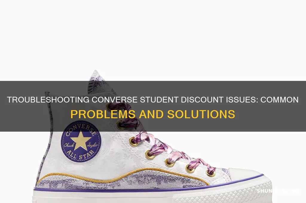 why is my converse student discount not working