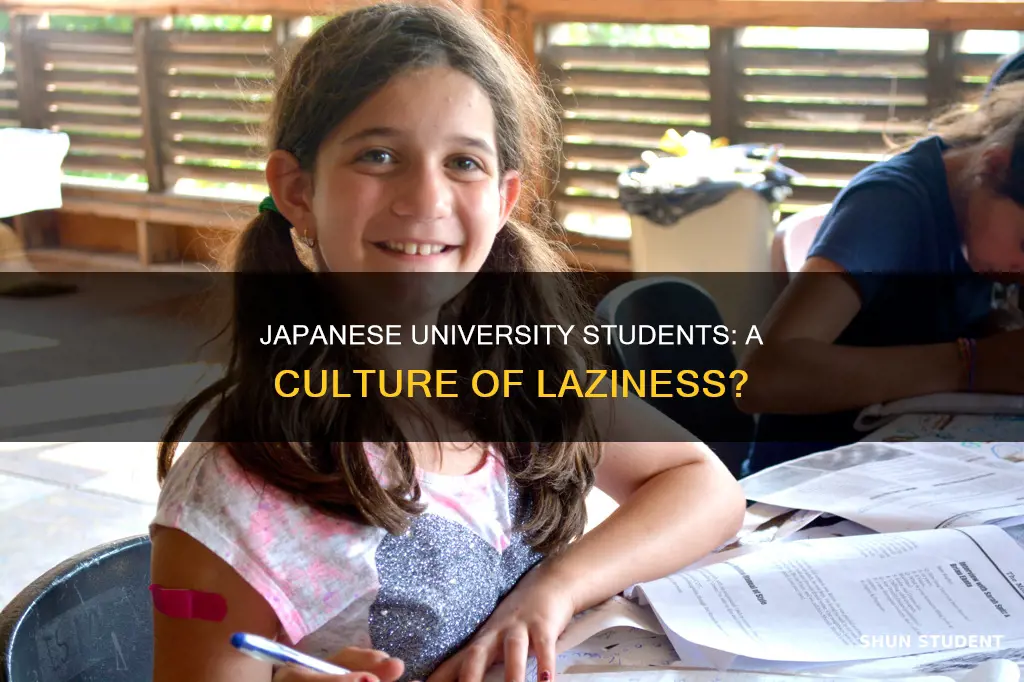 why japanese university student lazy