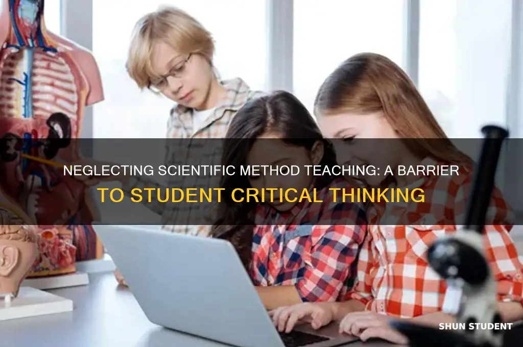 why not teaching the scientific method hinders students