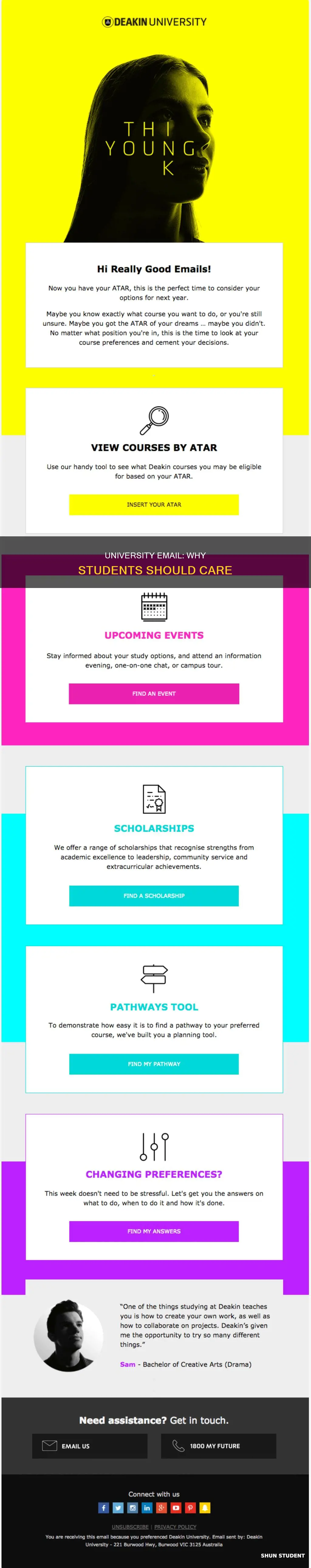 why shoul di email students university email