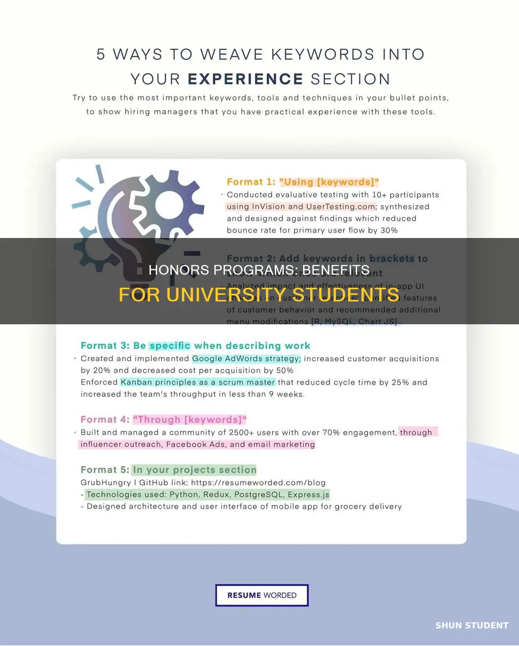 why should a student join honors at university