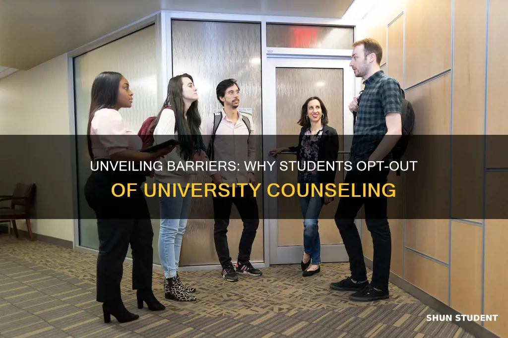 why some students do not use university counseling facilities