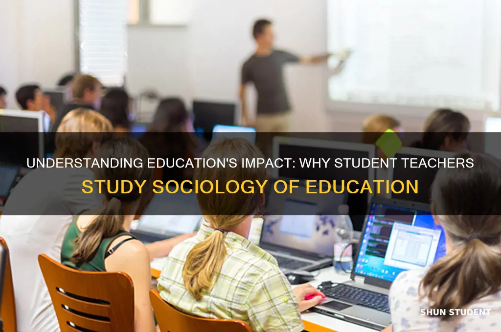 why student teacher study sociology of education