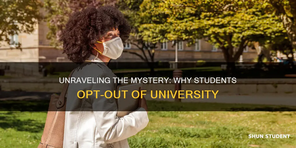 why students don t go to university