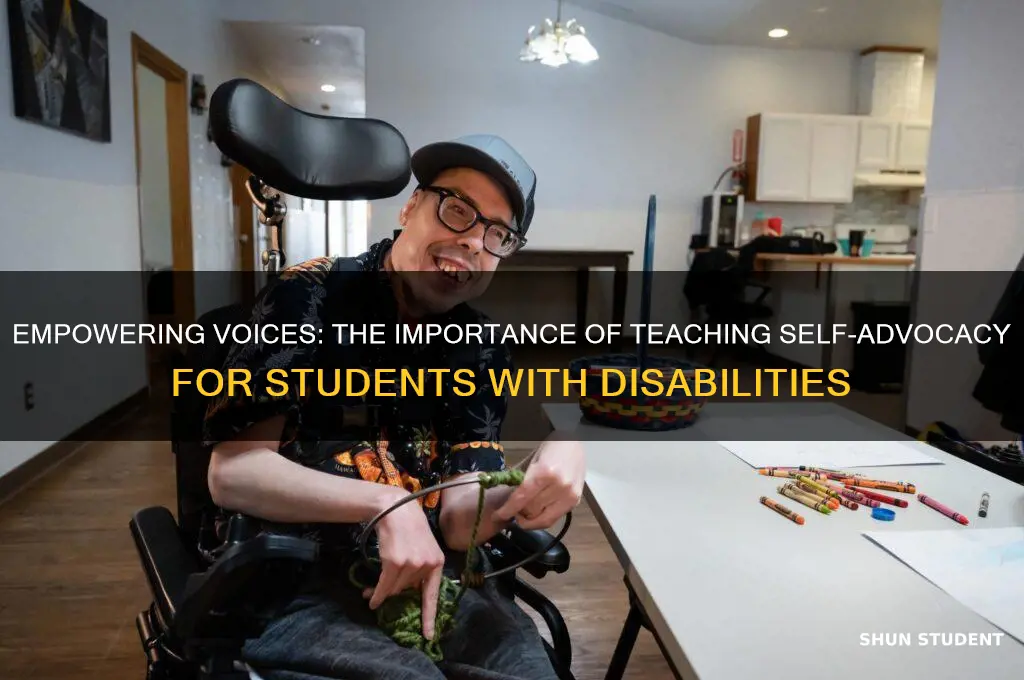 why teach self advocacy for students with disabilities