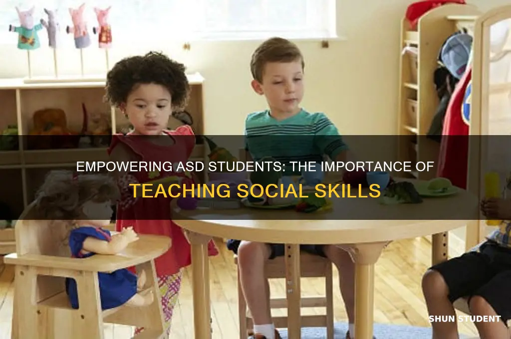 why teach social skills to students with asd