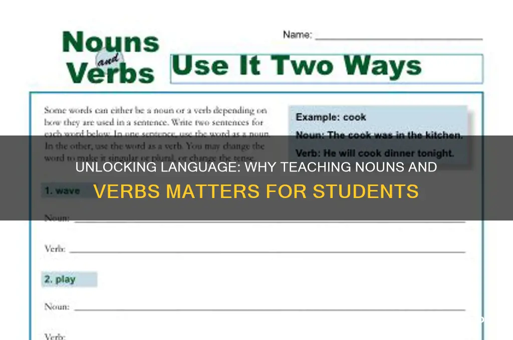 why teach students about nouns and verbs