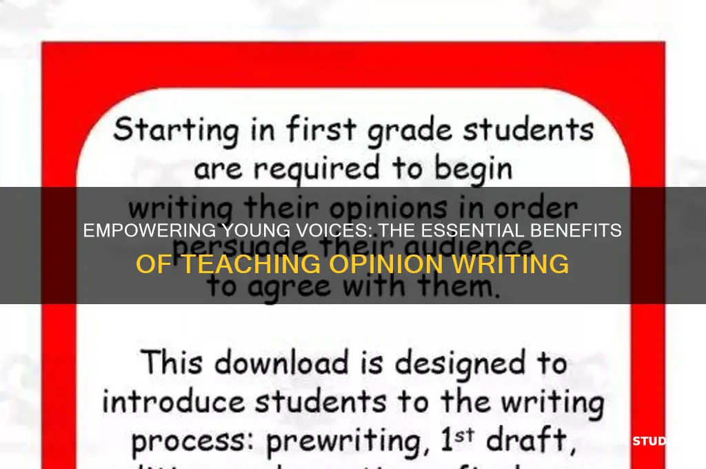 why teach students opinion writing