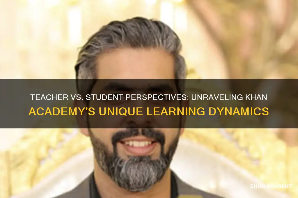 why teacher view is different than student in khan academy