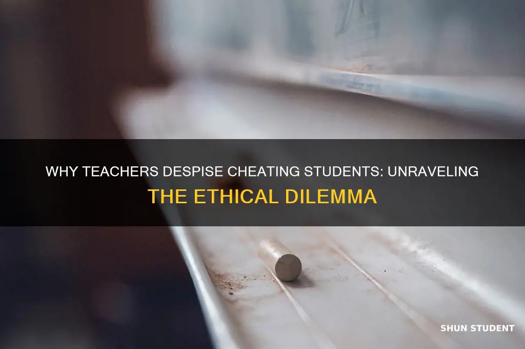 why teaches hate students who cheat
