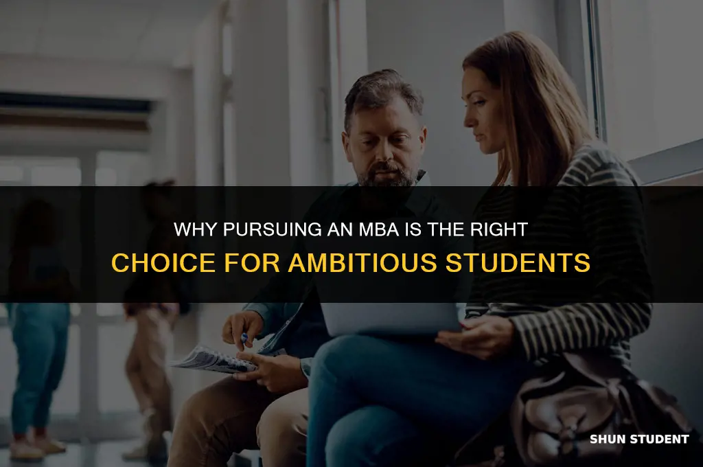 why the student is interested in earning their mba