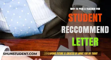Choosing the Right Teacher for Your Student Recommendation Letter