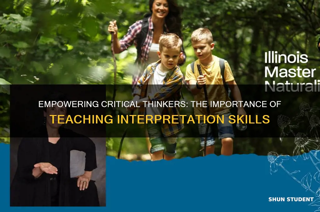 why to teach students how to intrepret