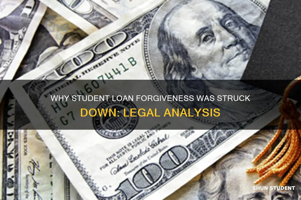 why was student loan forgiveness struck down