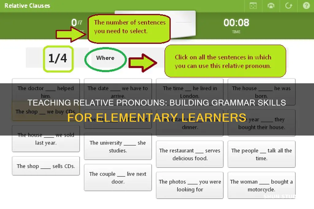 why we teach relative pronouns to elementary students
